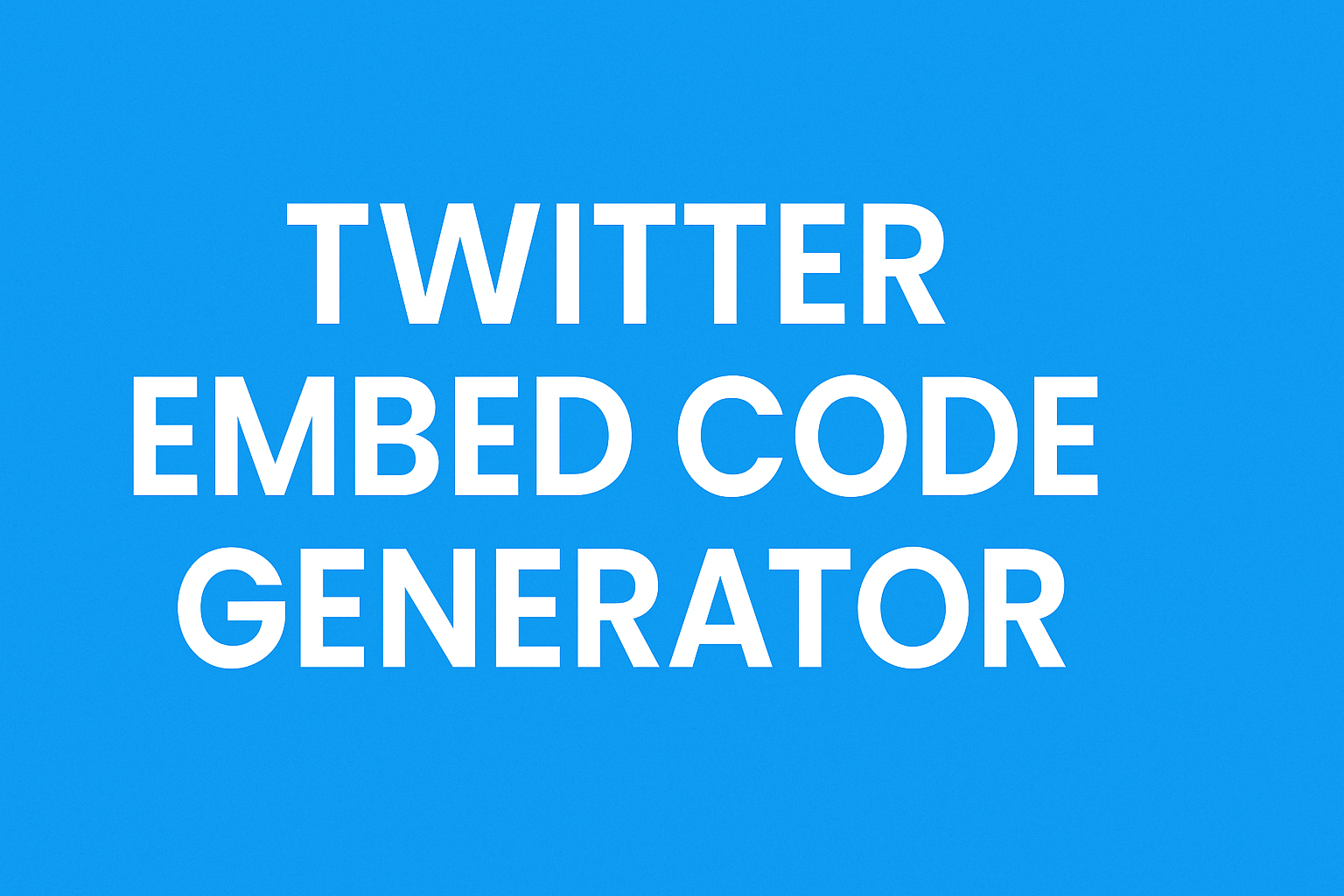 twitter embed code generator