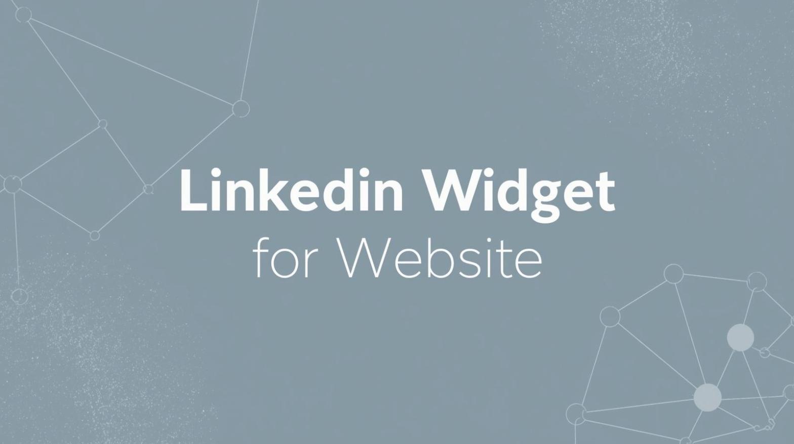 Linkedin widget for website